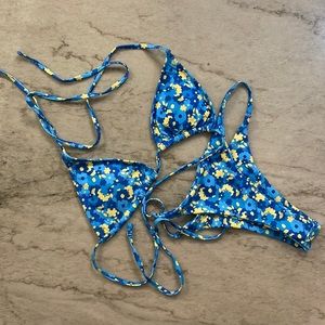 SHEIN Blue Floral Bikini